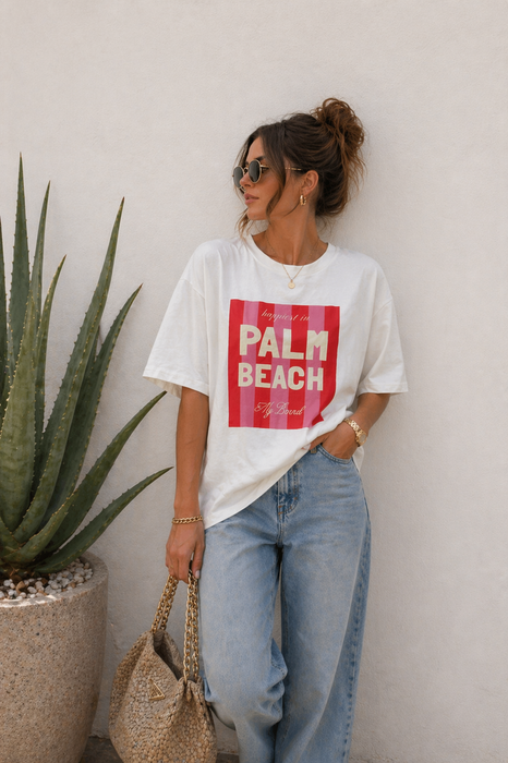 T-Shirt Palm Beach Weiß