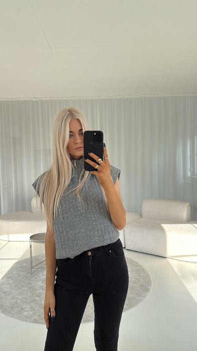 Strickpullunder Grey Melange