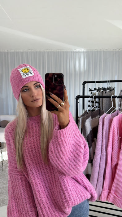 Mütze Smily Pink - Ohne Rückgaberecht/Hygieneartikel