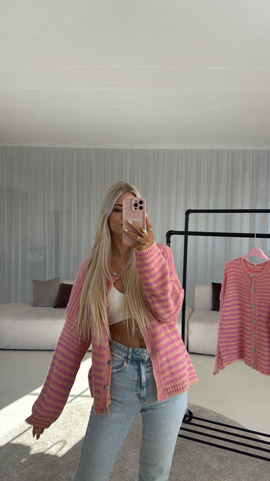 Cardigan Kayla Berry/Peach/Pink✨