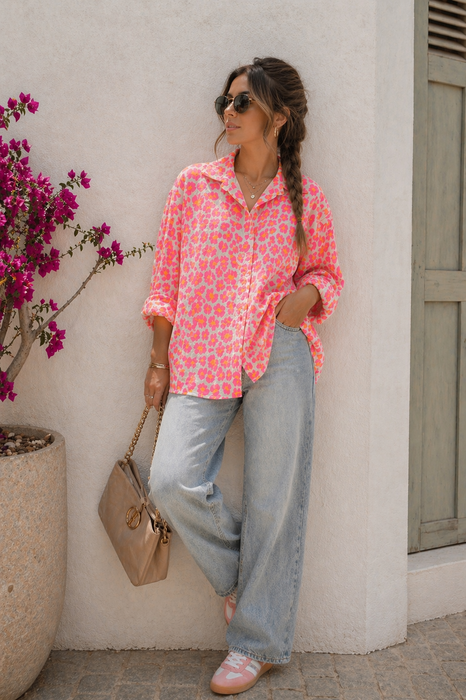 Leo Bluse Pink/Orange