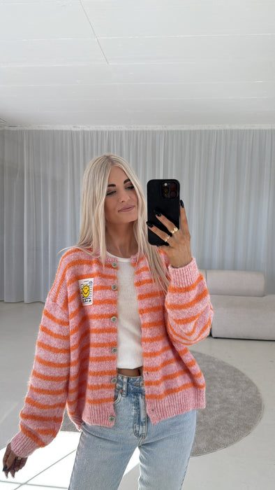 Smily Cardigan Rosa/Orange