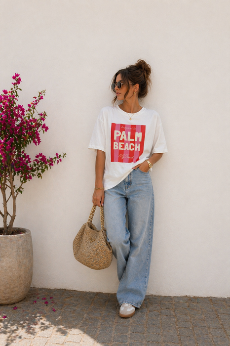T-Shirt Palm Beach Weiß