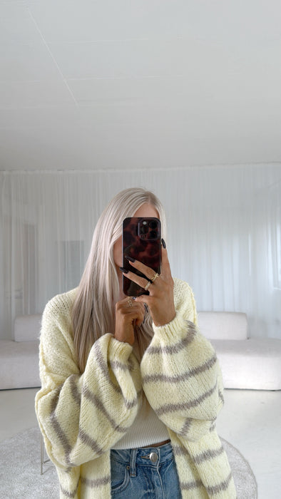 Cardigan Yellow/Braun