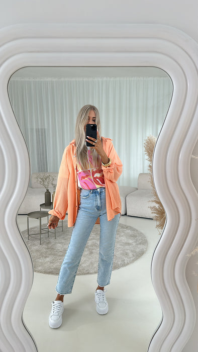 Musselinbluse Light Orange