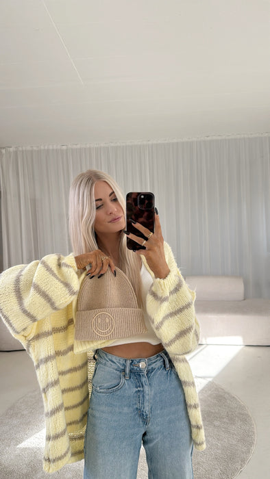 Cardigan Yellow/Braun