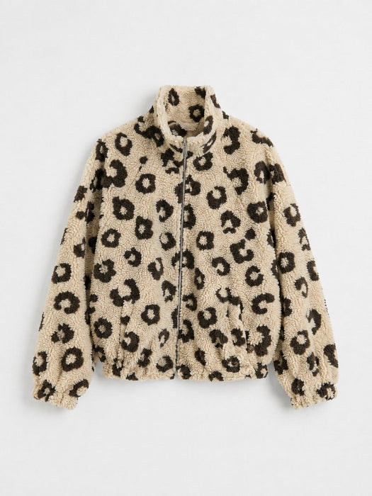 Teddyjacke Leo Beige