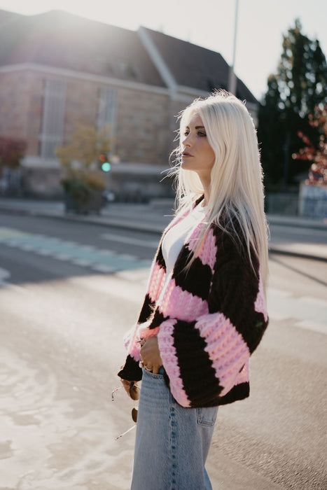 Cardigan Burgunder/Rosa