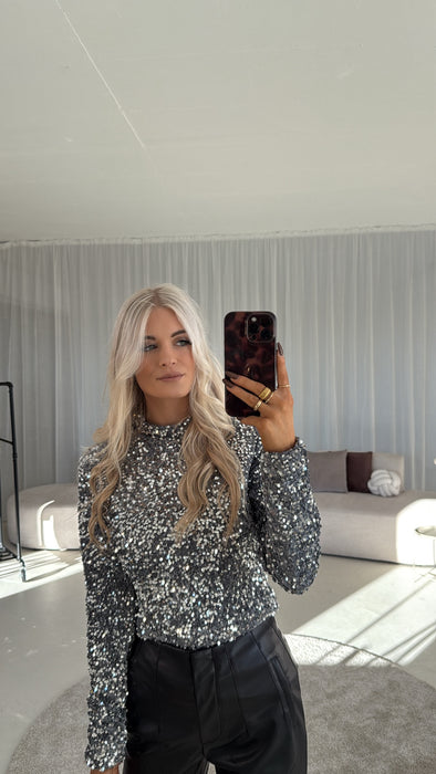 Longsleve Glitzer Grey