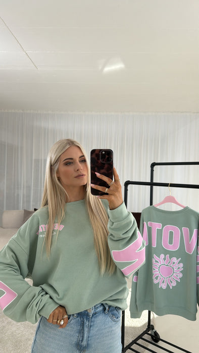 Sweater Devolution Mint/Rosa