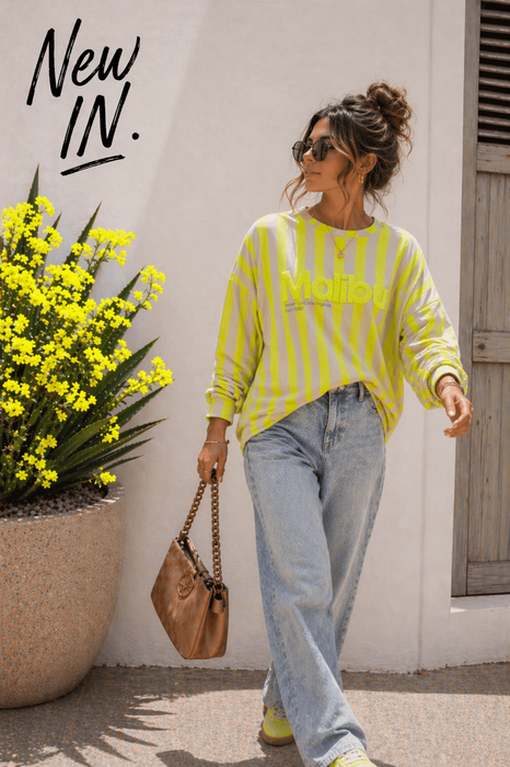 Sweater Malibu Neongelb/Beige
