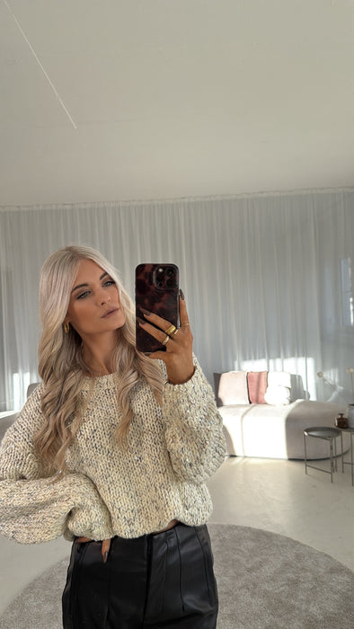 Pullover Glitzer Cream