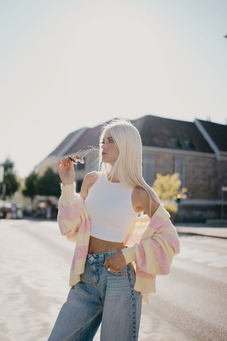 Cardigan Rosé/Gelb