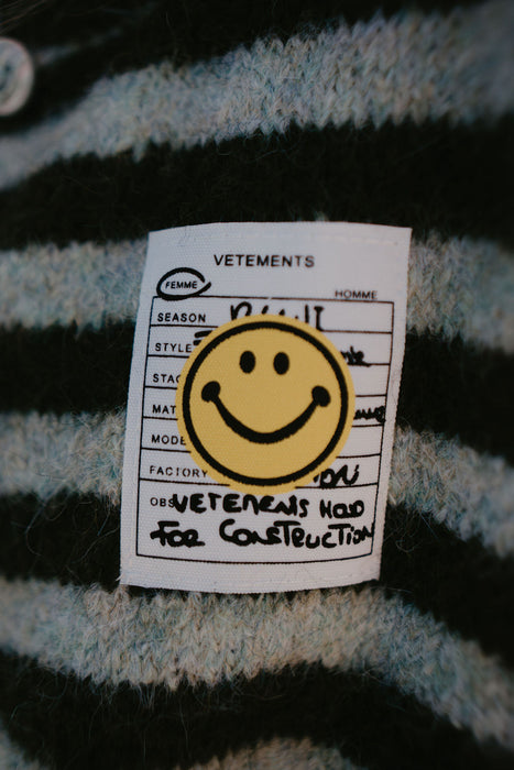 Cardigan Smiley Stripes Dunkelgrün