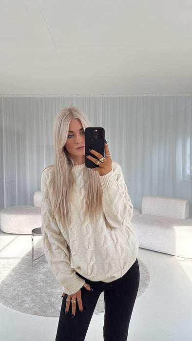 Weicher Pullover Off White