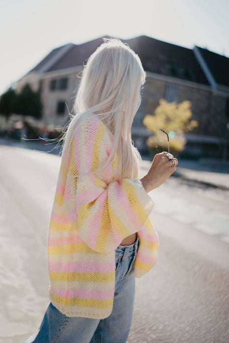 Cardigan Rainbow Gelb/Rosé