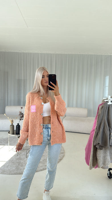 Cardigan Patches Peach