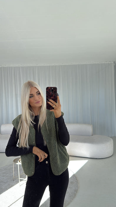Teddyweste Khaki