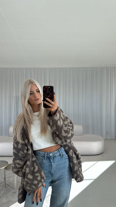 Teddyjacke Leo Taupe