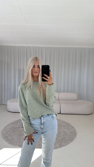 Weicher Pullover Mintgreen