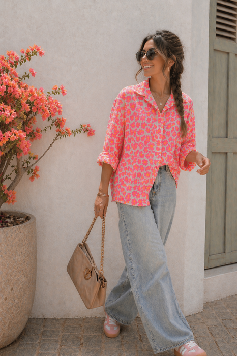 Leo Bluse Pink/Orange