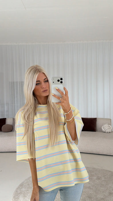 T-Shirt Stripes Gelb Pastell