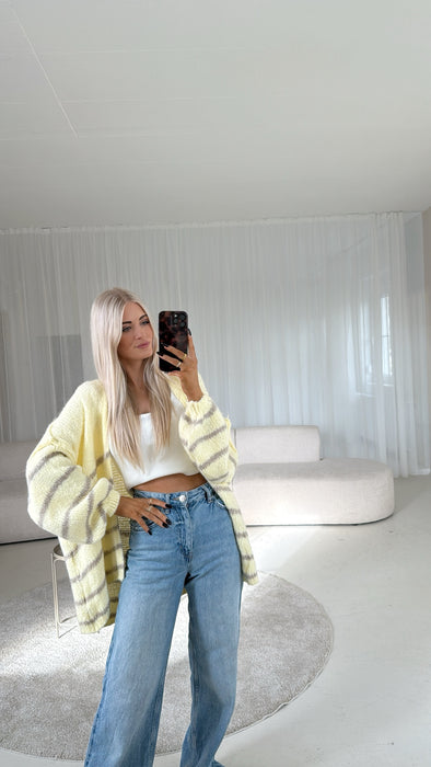 Cardigan Yellow/Braun