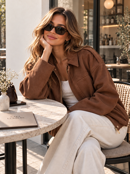 Wildlederjacke Toffee