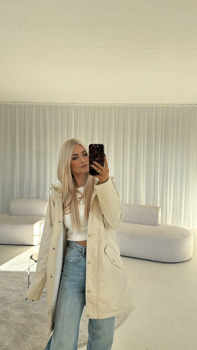 Regenjacke Beige