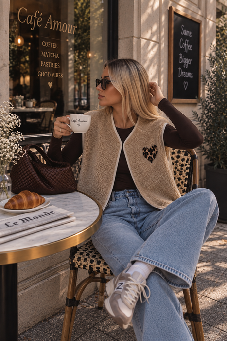 Teddyweste Beige
