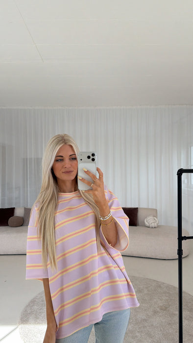 T-Shirt Stripes Lila Pastell