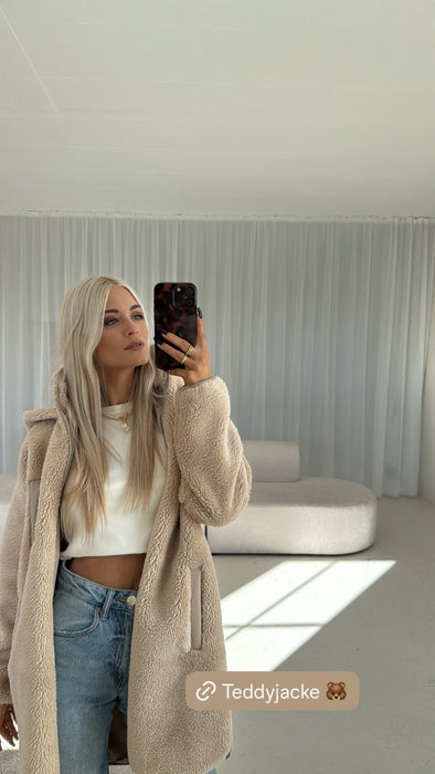 Teddy Jacke Beige