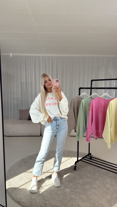 Butterstoff Sweater Weiß