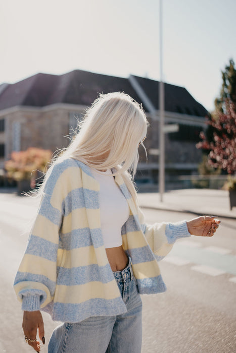 Cardigan Blue/Gelb