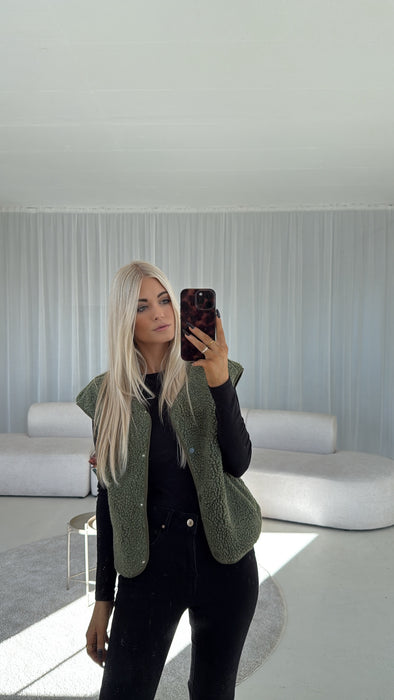 Teddyweste Khaki