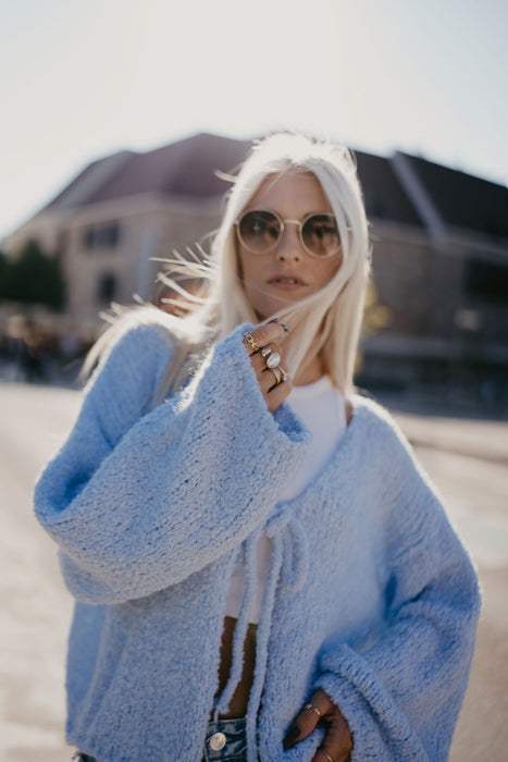 Cardigan Bouclé Cardigan Blué