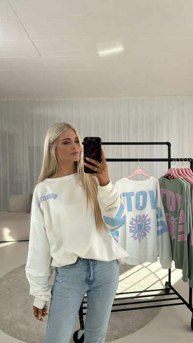 Sweater Devolution Weiß/Blue