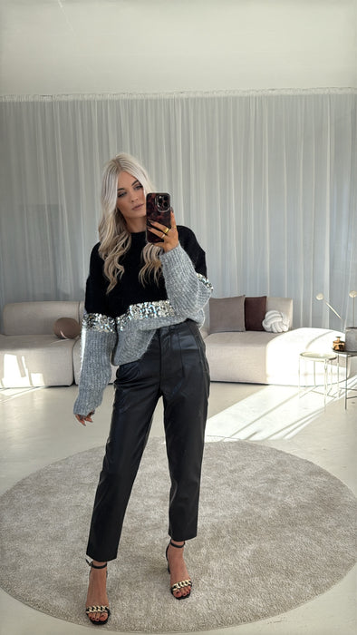 Pullover Glitzer Black/Silber