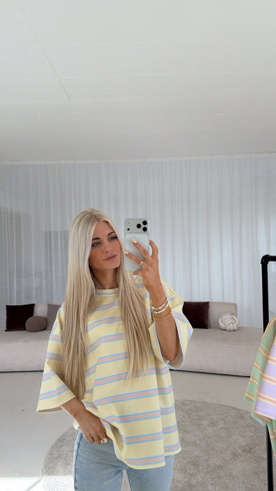 T-Shirt Stripes Gelb Pastell
