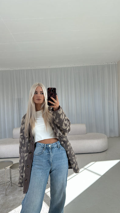 Teddyjacke Leo Taupe