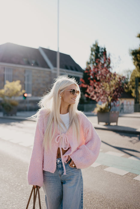 Cardigan Bouclé Cardigan soft Rosé