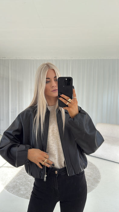 Weiche Lederjacke Black