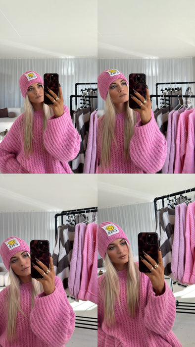 Mütze Smily Pink - Ohne Rückgaberecht/Hygieneartikel