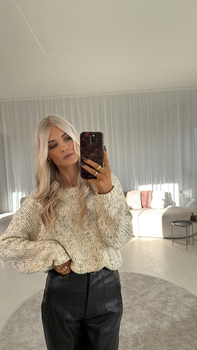 Pullover Glitzer Cream
