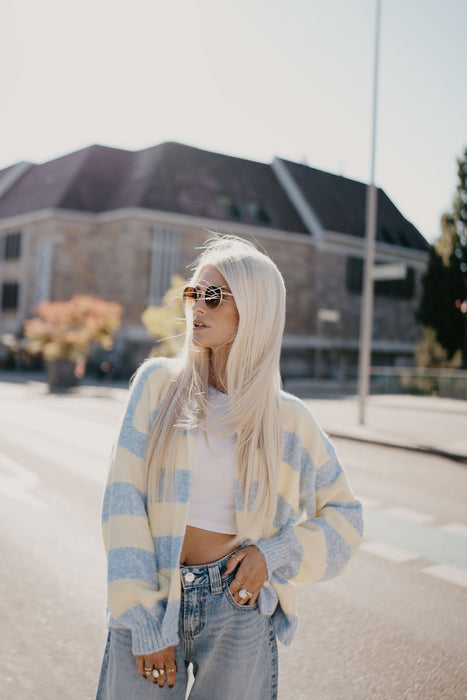 Cardigan Blue/Gelb
