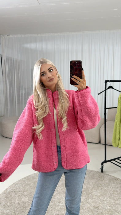 Teddy Flecejacke Pink