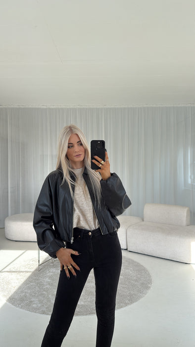 Weiche Lederjacke Black