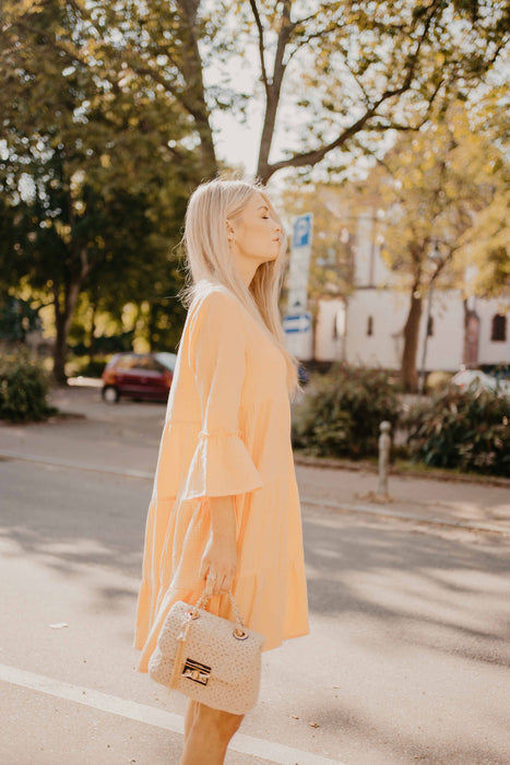 Musselin Kleid Peach