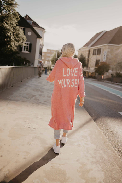 Cardigan Love Yourself Lachs