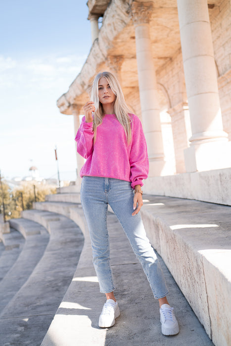 Sweater Pink Washed Look